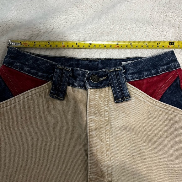 Insane unique vintage thoroughbred colour block western jean - Picture 9 of 9